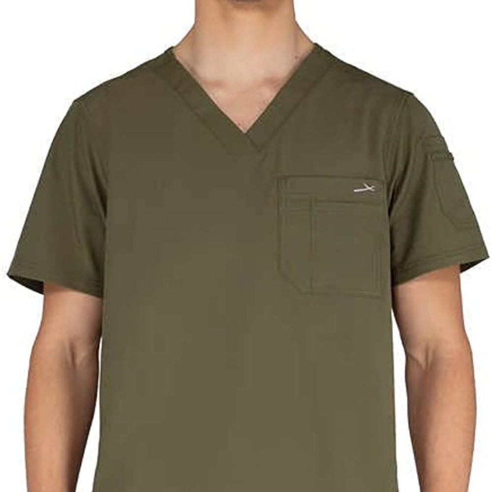 Perflex Men's Scrub Top, Green, Large